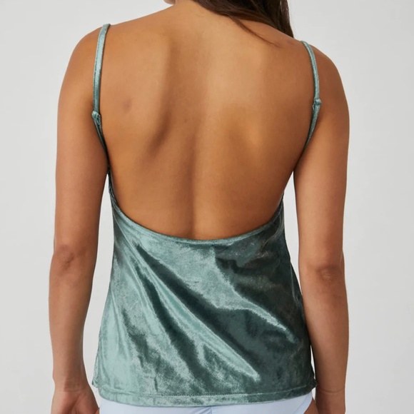 Free People All Night Velvet Tunic Evergreen - Picture 3 of 5